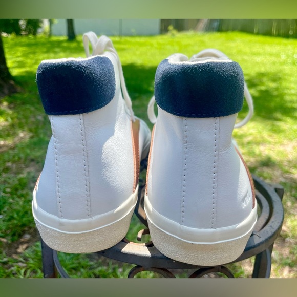 Madewell High Top Sneakers Shoes Women's Size 10 Leather White NWOB NWOT Casual - Picture 4 of 13